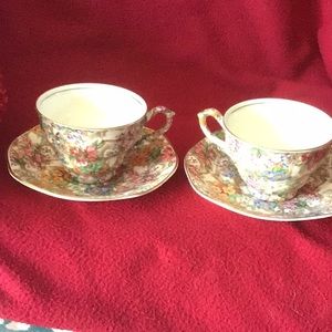 Bundle 2, Vintage James Kent teacups set pattern Crazy Paving